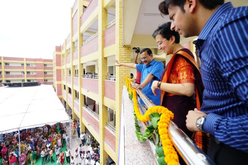 Delhi CM Arvind Kejriwal & Education Minister Atishi Inaugurates Modern School in Sangam Vihar
