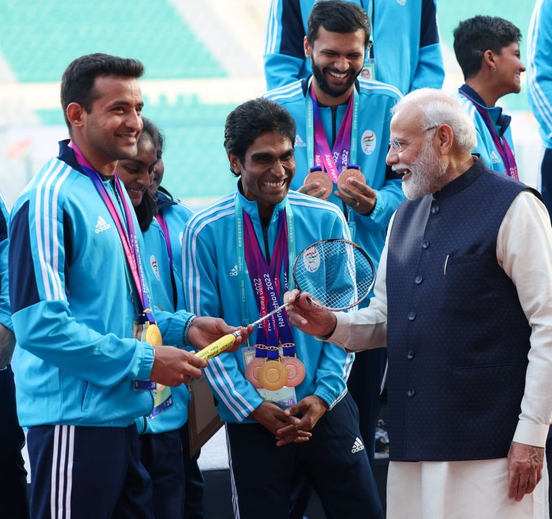 In Pics: PM Narendra Modi Meets Indian Athletes at Asian Para Games