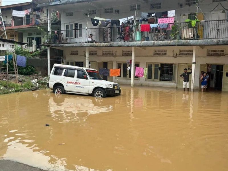 Nagaland: Several People Affected due to Floods in Dimapur after Heavy Rains
