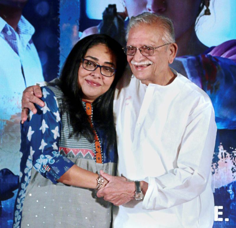 Poet essayist and Lyricist Gulzar with her Daughter and Filmmaker Meghna Gulzar