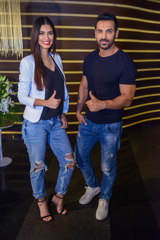 John Abraham and Diana Penty in New Delhi