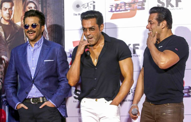 Bobby Deol,Anil Kapoor and Salman khan at Film 'Race 3' trailer launch in mumbai