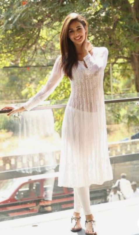 Disha Patani's Transparent Chikankari kurti 
