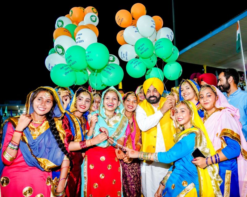 Grand Opening of 2nd Edition of 'Khedan Watan Punjab Diyan'. Punjab Chief Minister Bhagwant Singh Mann Inaugurates the sports event in Bathinda.
