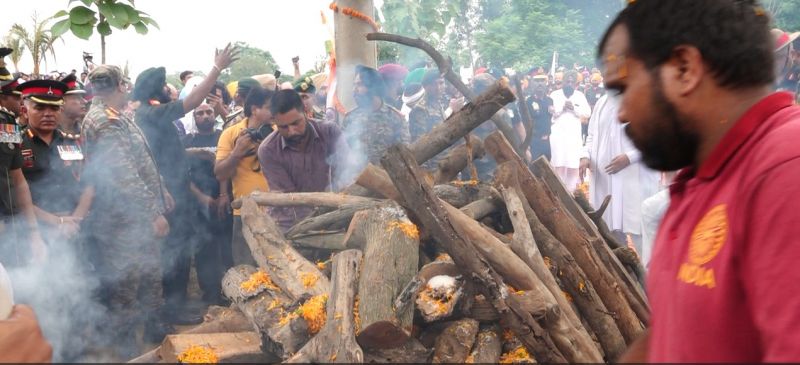 Tributes: Martyr Colonel Manpreet Singh Laid to Rest with Military Honours