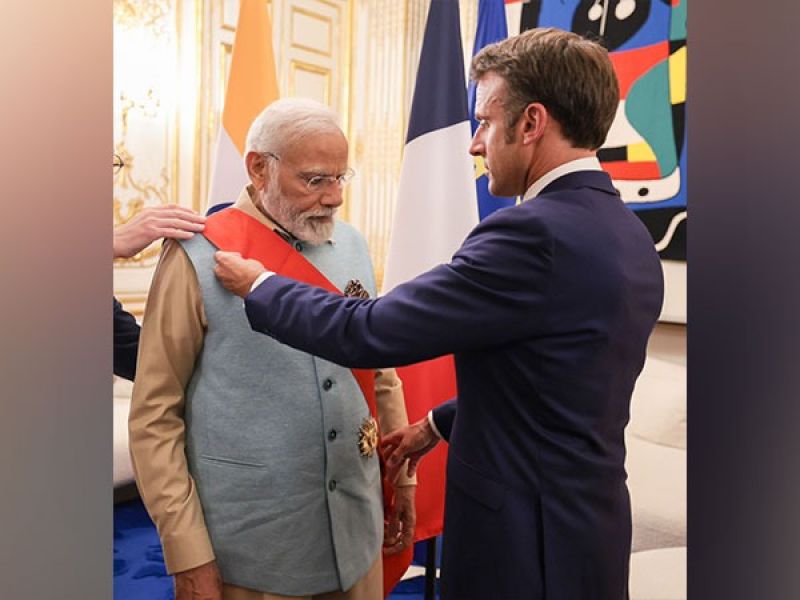 French President Emmanuel Macron Bestows Grand Cross of the Legion of Honour upon Indian PM Modi. Prime Minister Narendra Modi became the first Indian Prime Minister to receive the prestigious honor.
