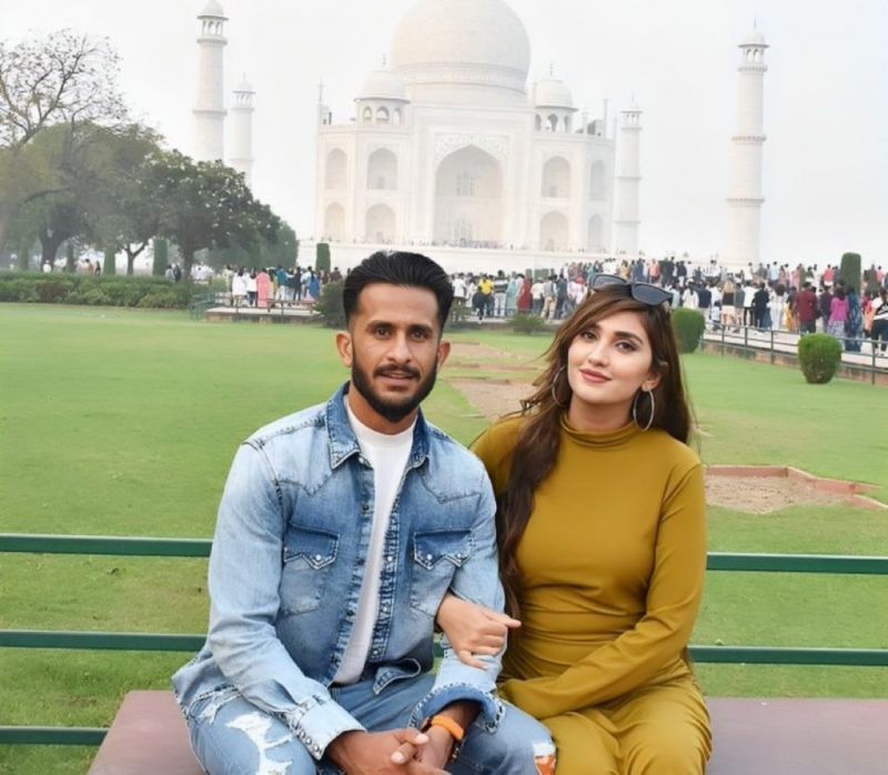 In Pics: Pakistani Cricketer Hasan Ali Explores the Magnificence of Taj Mahal Alongside Wife