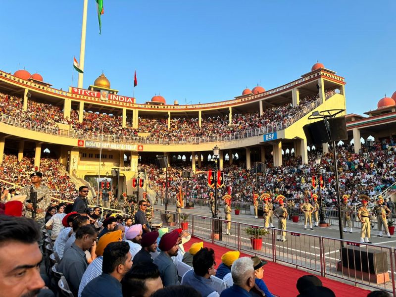 Nitin Gadkari hoisted 418-feet Tricolor at Attari-Wagha border, CM Bhagwant Mann was also present