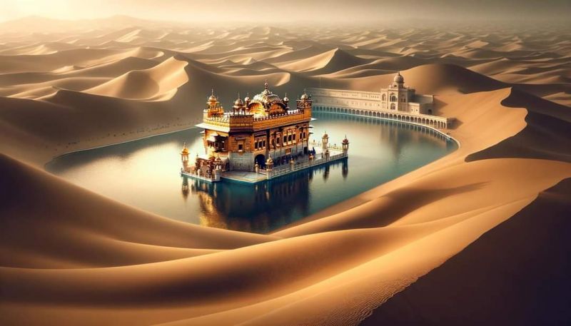Golden Temple Shines Among the World's Famous Places: A Visual Journey Via AI