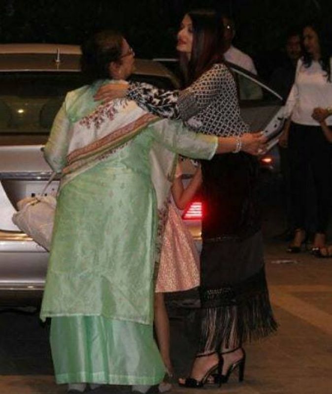Aradhya feels very sad while hugging her maternal grandmother, as she wants to live more with her