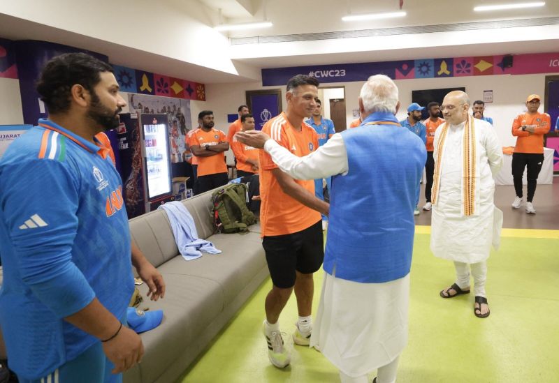 In Pics: PM Narendra Modi Boosts Morale of Players in Dressing Room after World Cup