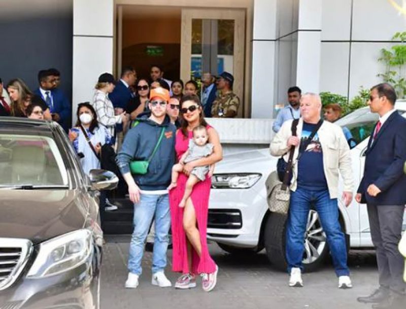 Priyanka Chopra, Nick Jonas Lands in Mumbai with Daughter Malti Marie