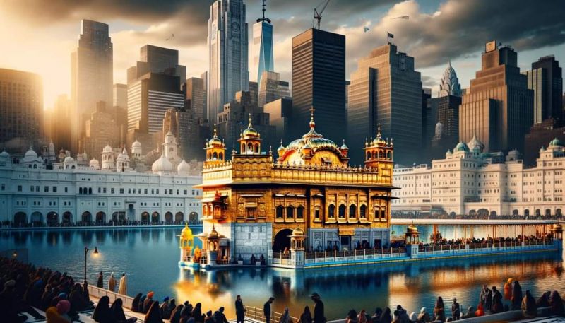 Golden Temple Shines Among the World's Famous Places: A Visual Journey Via AI