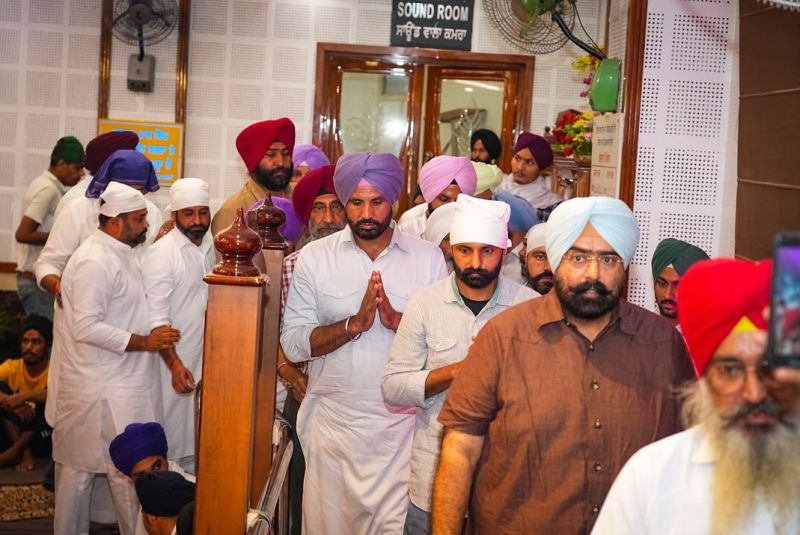 Punjab Congress Chief Amarinder Singh Raja Warring Pays Obeisance at Gurudwara Tilla Baba Farid Ji, Faridkot on the occasion of Baba Farid Ji Aagman Purab 2023
