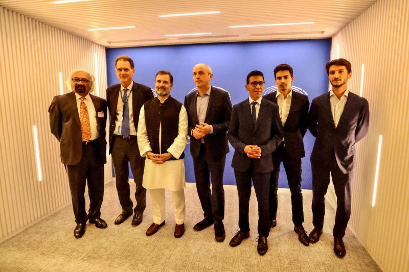 Rahul Gandhi Holds Meeting with European Parliament Members in Brussels. The Meeting was co-hosted by MEPs Alviina Almetsa and Pierre Larrouturou.
