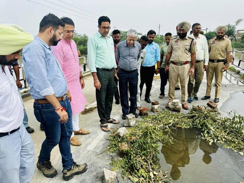 Cabinet Minister Aman Arora Inspects Sirhind Chow Passing Through Sunam Constituency