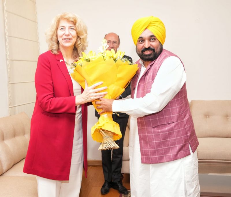 Punjab CM Bhagwant Mann Meets Dutch Ambassador Marisa Gerards, Explores Investment Prospects for Punjab
