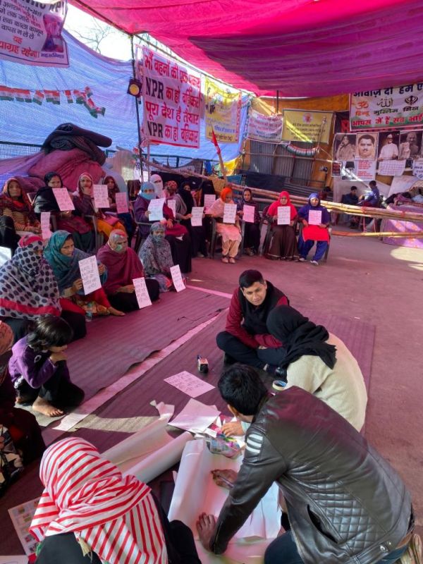 Amid Delhi's poll results, silent protest at Shaheen Bagh

