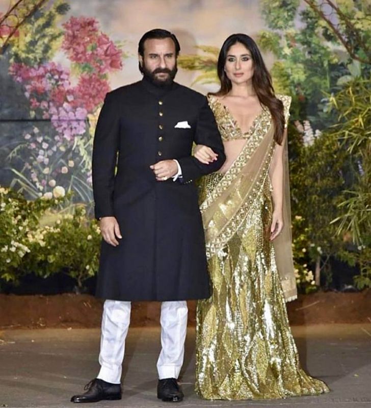 Sonamkapoor and anandahuja at wedding reception