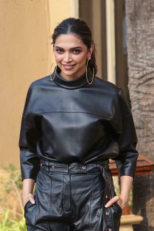Deepika Padukone in leather attire