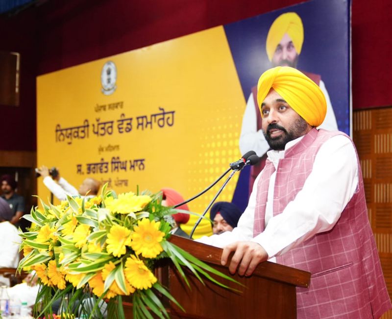 Empowering Youth: Chief Minister Bhagwant Mann Presents Appointment Letters to 304 New Hires Across Various Departments
