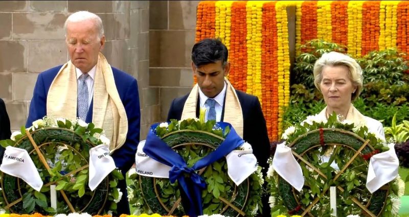  G-20 Summit: Foreign Guests Pays Tribute to Mahatma Gandhi at Rajghat in Delhi