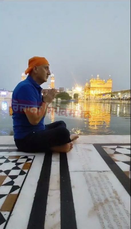Actor Anupam Kher Seeks Blessings at Golden Temple in Amritsar