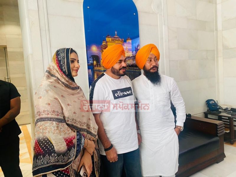 Punjabi Actor Prince Kanwaljit Singh & Japji Khaira Pays Obeisance at Golden Temple ahead of the release of their upcoming movie 'Cheta Singh'